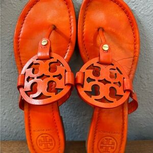 Tory Burch Orange Miller Sandals 8.5